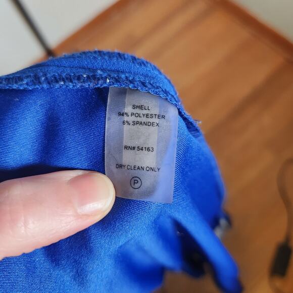 CALVIN KLEIN Sideburst Boat Neck Sleeveless Ruched Pencil Dress, Size 10 - Picture 14 of 14